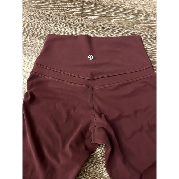 EUC Lululemon Align High-Rise Pant Bordeaux Drama Size 4 Yoga Leggings Maroon - Picture 7 of 12